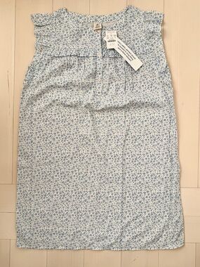 NEW WITH TAGS J CREW CREWCUTS Blue Floral Girl’s Nighgown, Sz 14